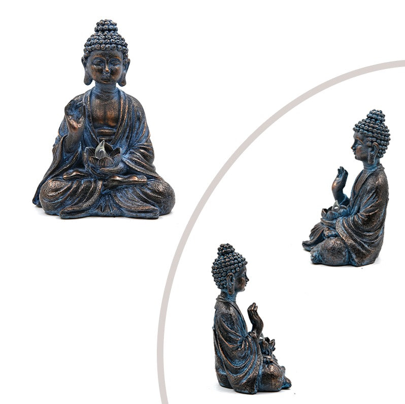 Solar Buddha Gartenfigur