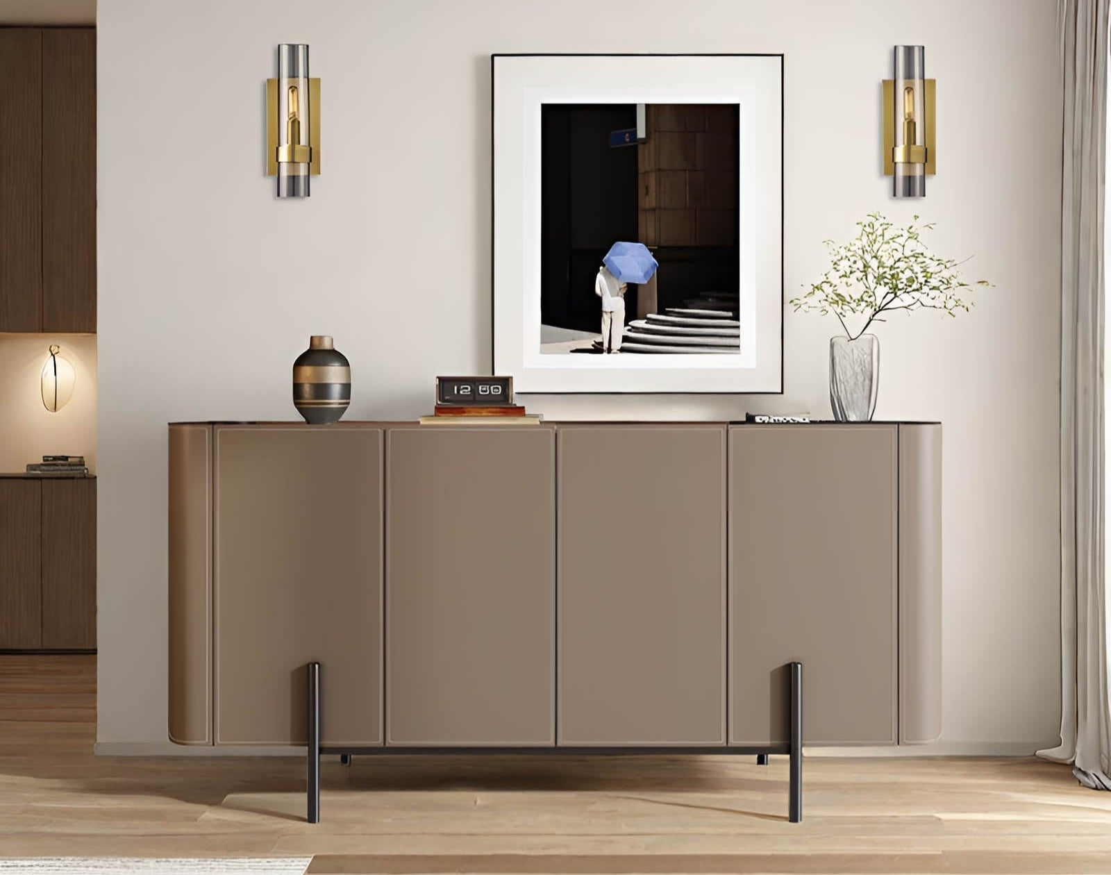 Schwarze Design Wandleuchte