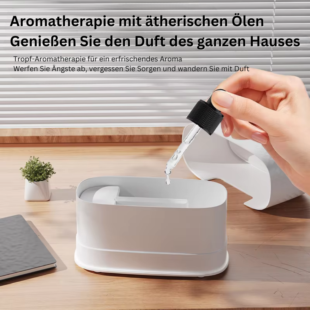 Aroma humidifier with LED flame effect – wellness & design combined