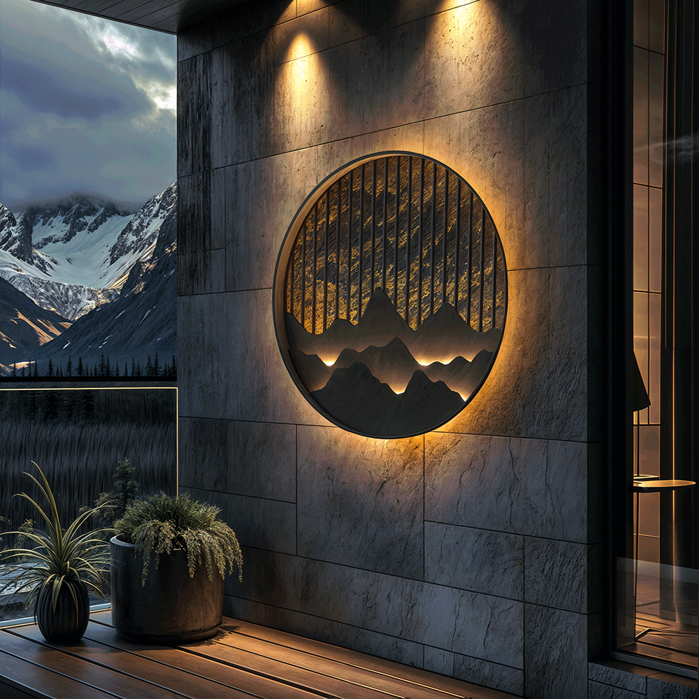 Elegant LED outdoor wall light