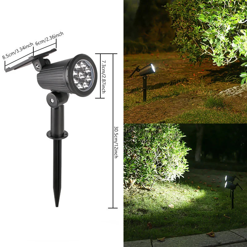 Solar-Gartenstrahler mit einstellbarer Helligkeit