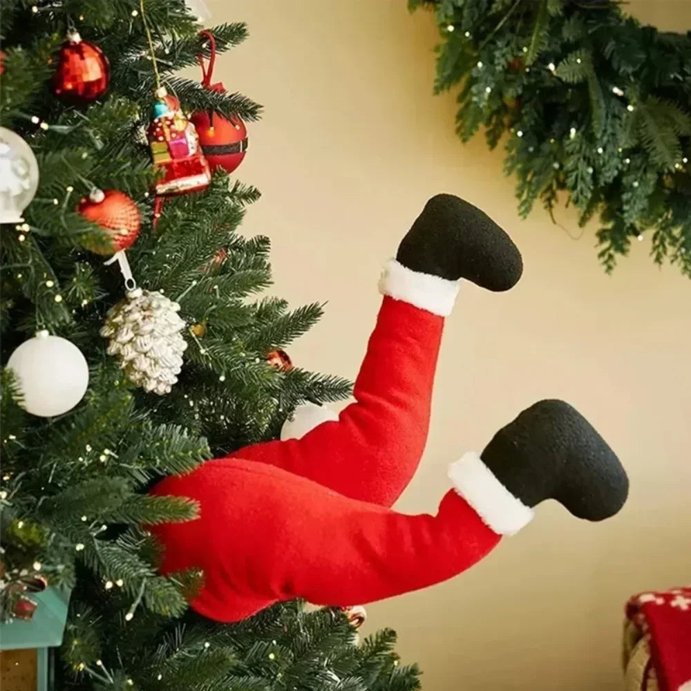 Festive Santa Claus legs for your decoration