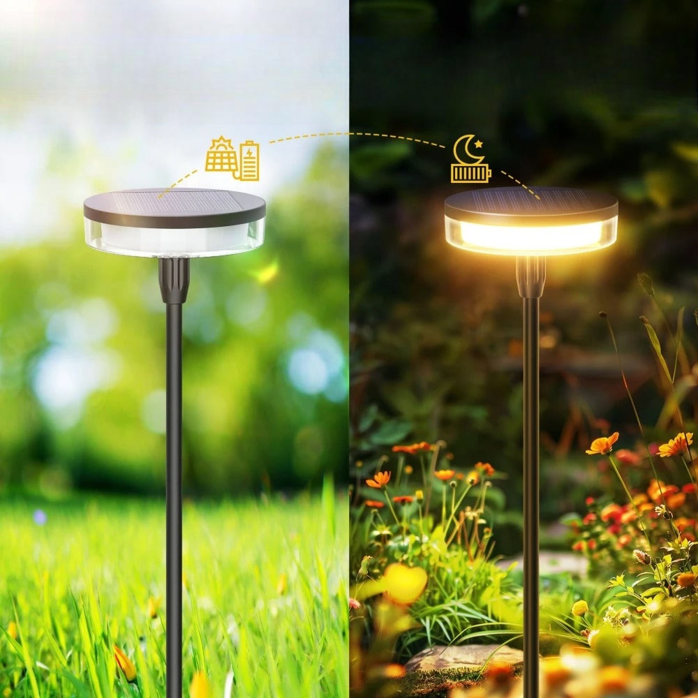 Solarbetriebene schwingende Gartenleuchte