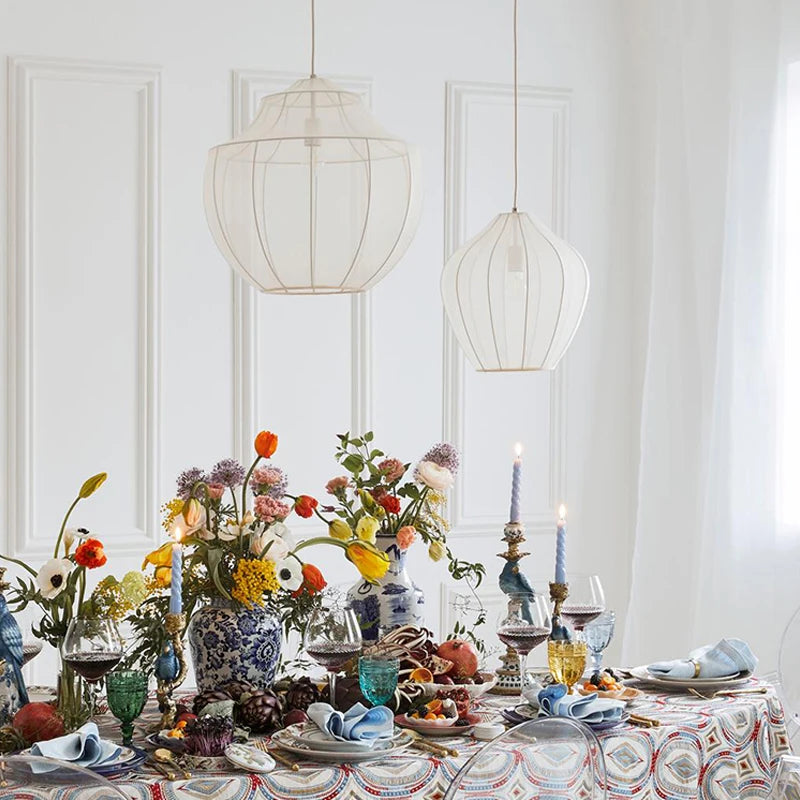 Aster Maison | Nordische Stoff-Pendelleuchte Minimalistisch