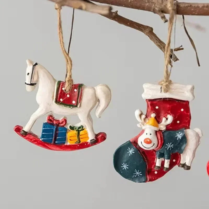 Festive reindeer stockings for hanging