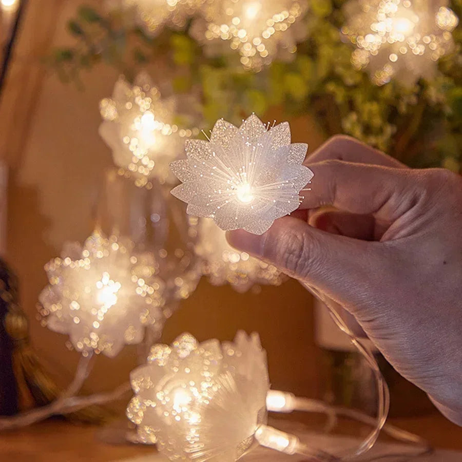 LED Fiber Optic Girlande für Weihnachten & Neujahr