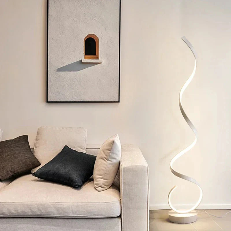 Spiral design LED floor lamp