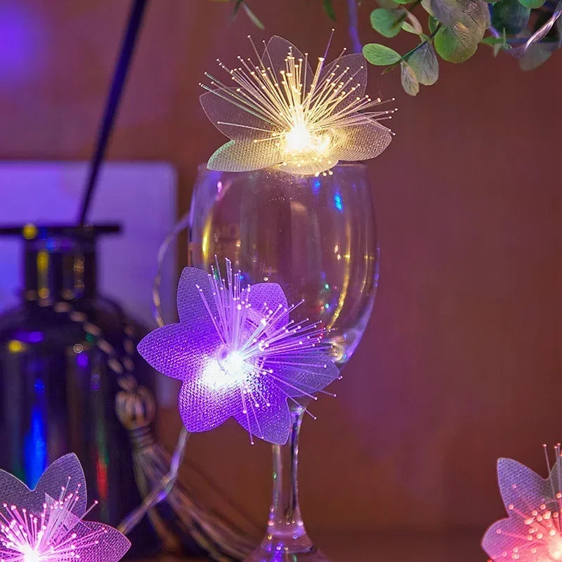 LED Fiber Optic Girlande für Weihnachten & Neujahr