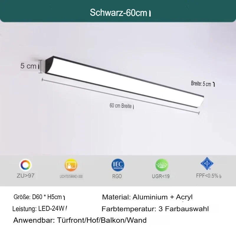 Modern LED outdoor wall light