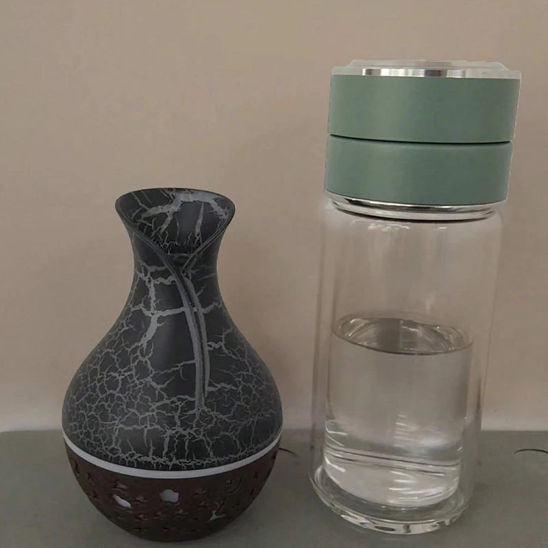 Mini wood-look aroma diffuser