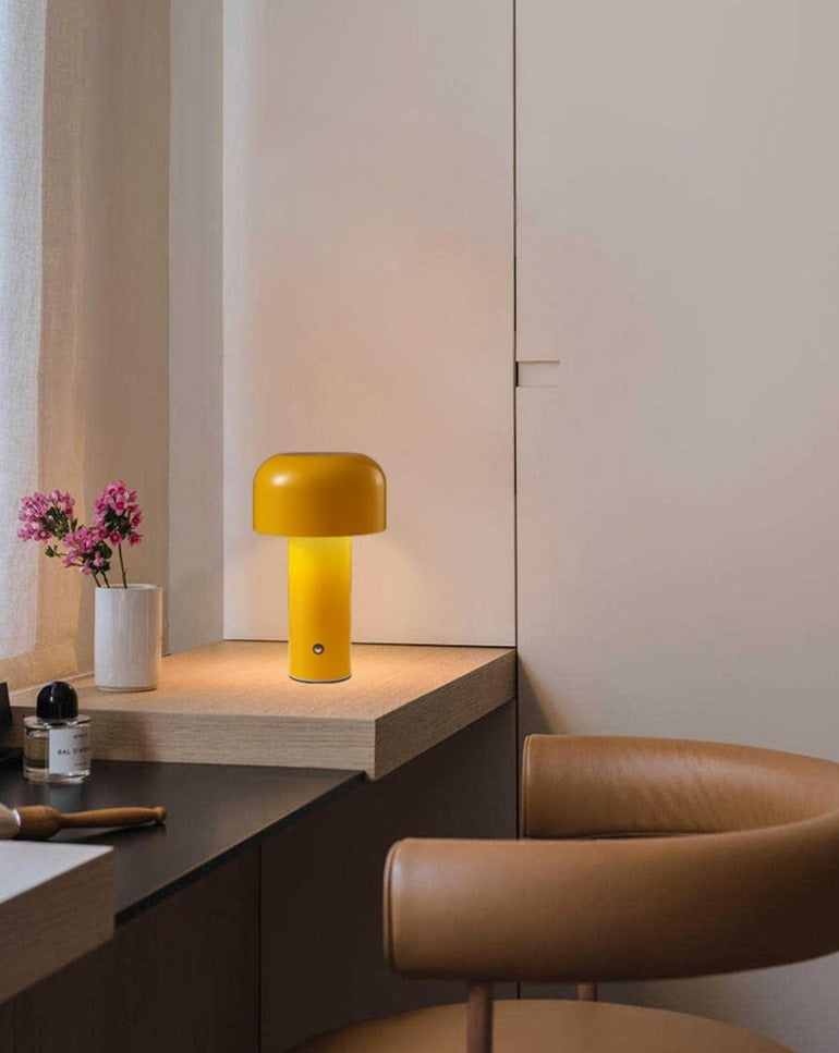 Wireless table lamp in mushroom look – ideal for the living room, bedroom & terrace