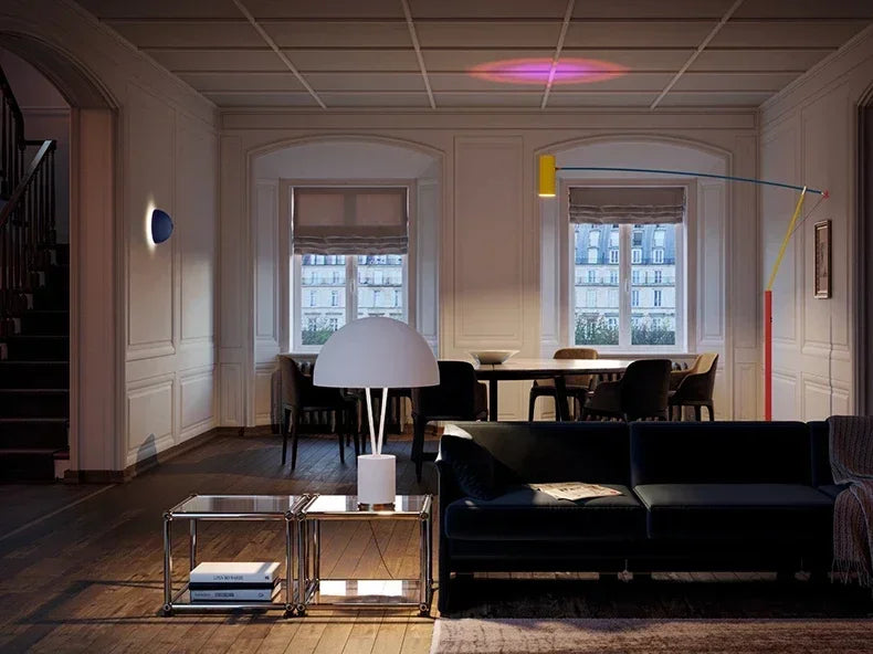 Verstellbare nordische Bogenstehlampe