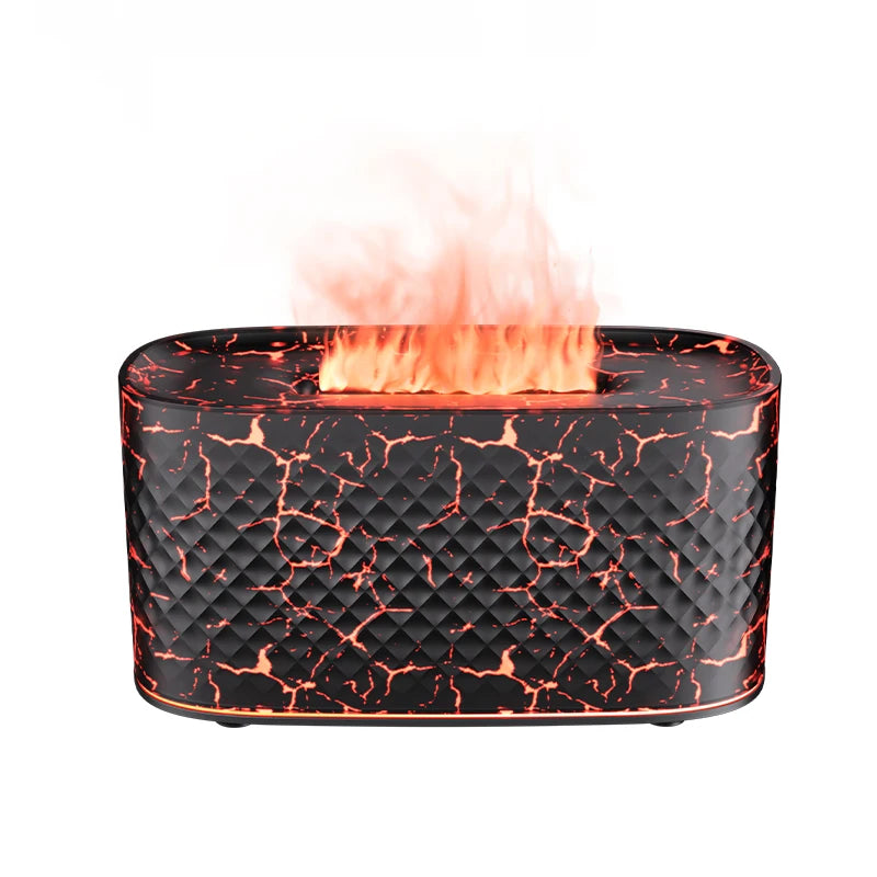 Aroma humidifier with LED flame effect – wellness & design combined