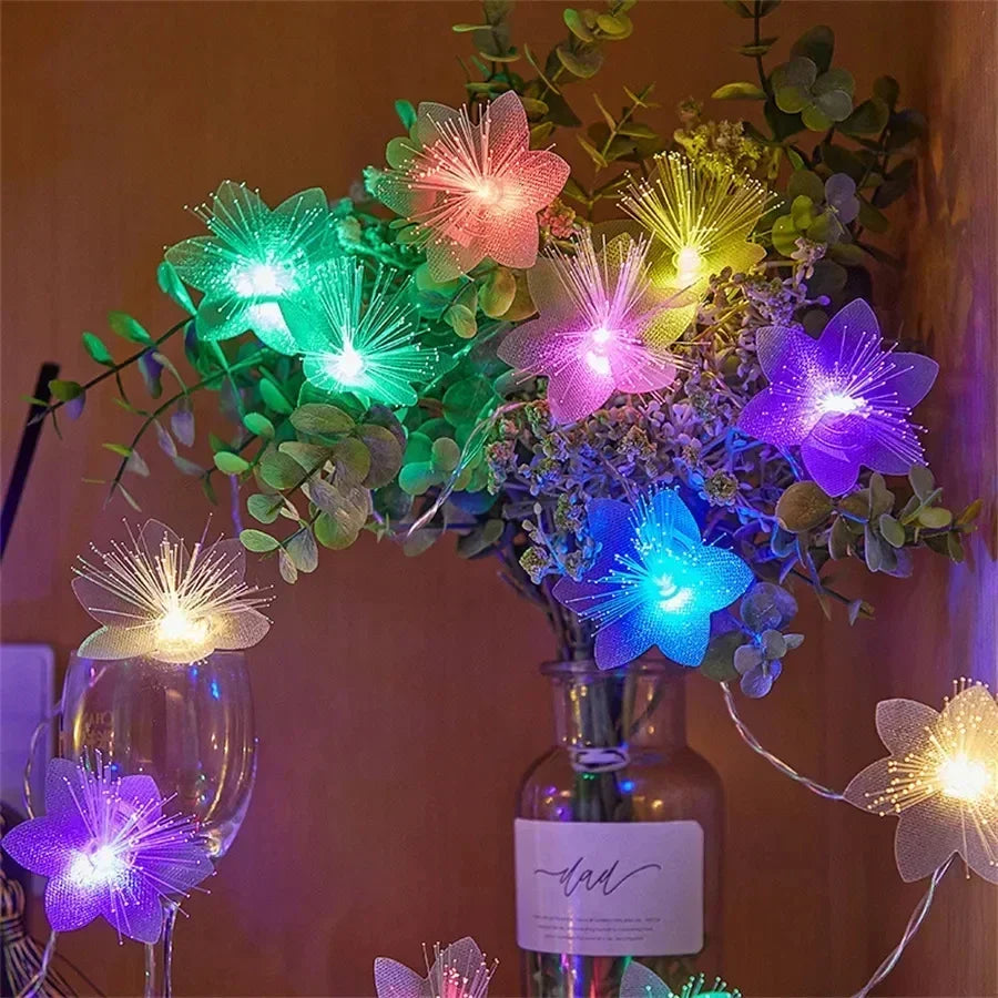 LED Fiber Optic Girlande für Weihnachten & Neujahr