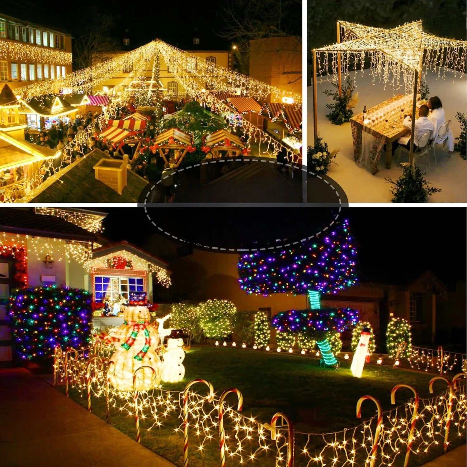Festive outdoor Christmas lights for your garden