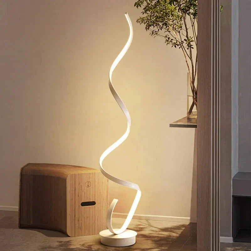 Spiral design LED floor lamp