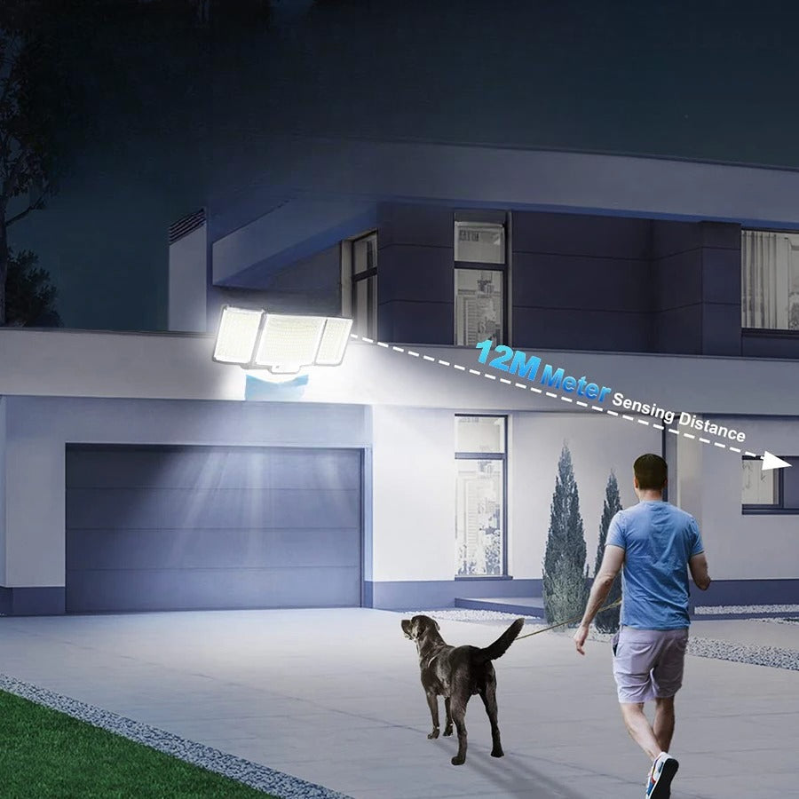 LED-Solar-Wandleuchte mit Bewegungsmelder