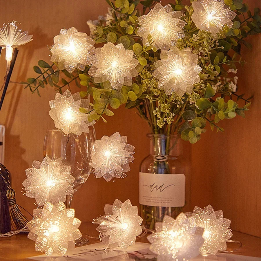 LED Fiber Optic Girlande für Weihnachten & Neujahr