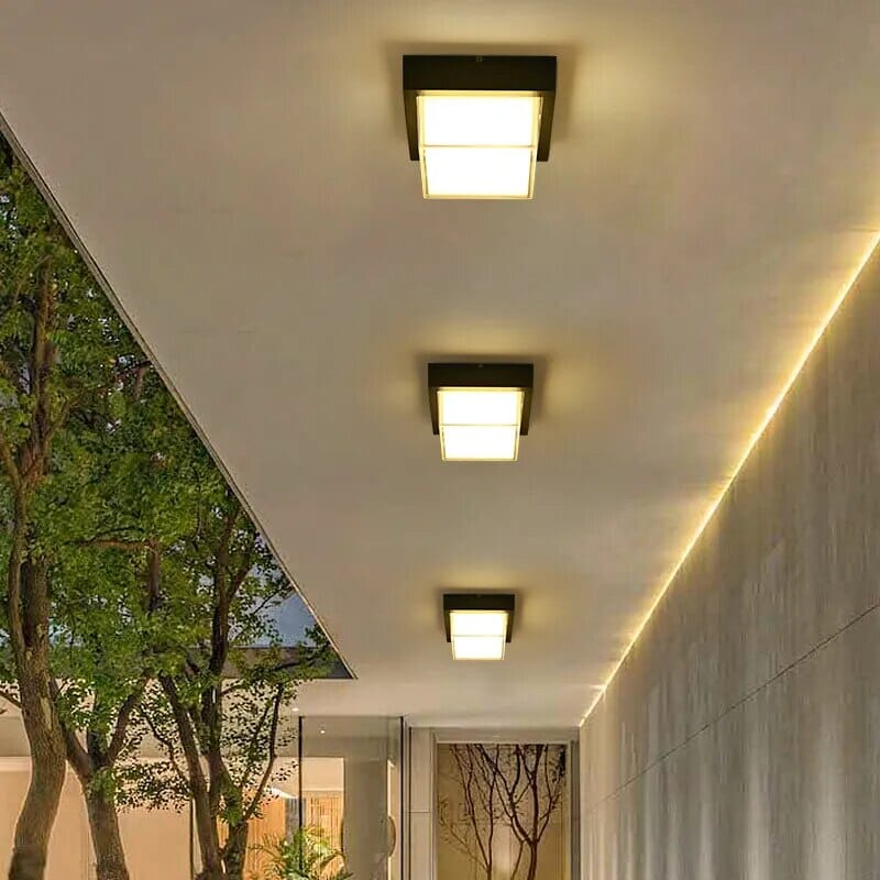 Modern ceiling light for outdoor areas