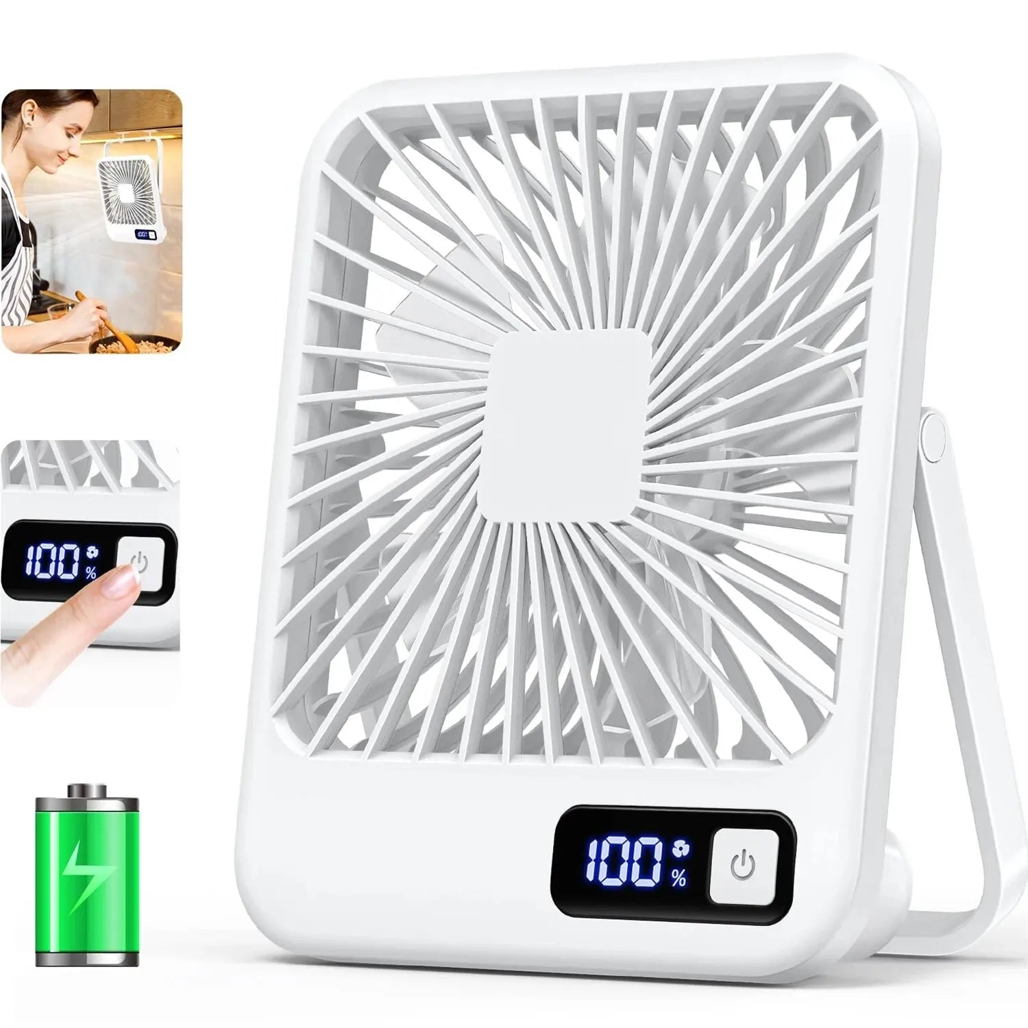 Tragbarer wiederaufladbarer USB-Tischventilator