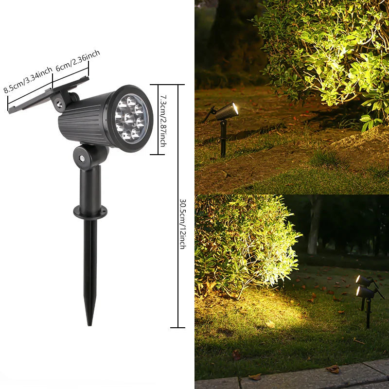 Solar-Gartenstrahler mit einstellbarer Helligkeit