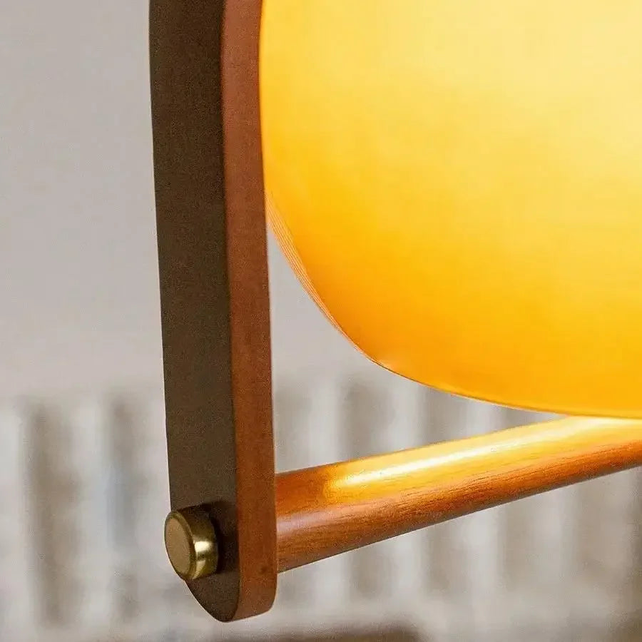 Holz Glas Hängeleuchte
