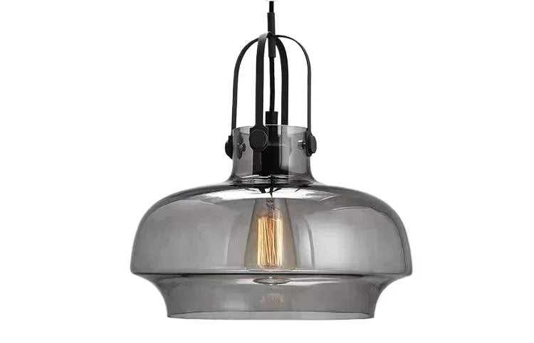 Silber Glas Pendelleuchte