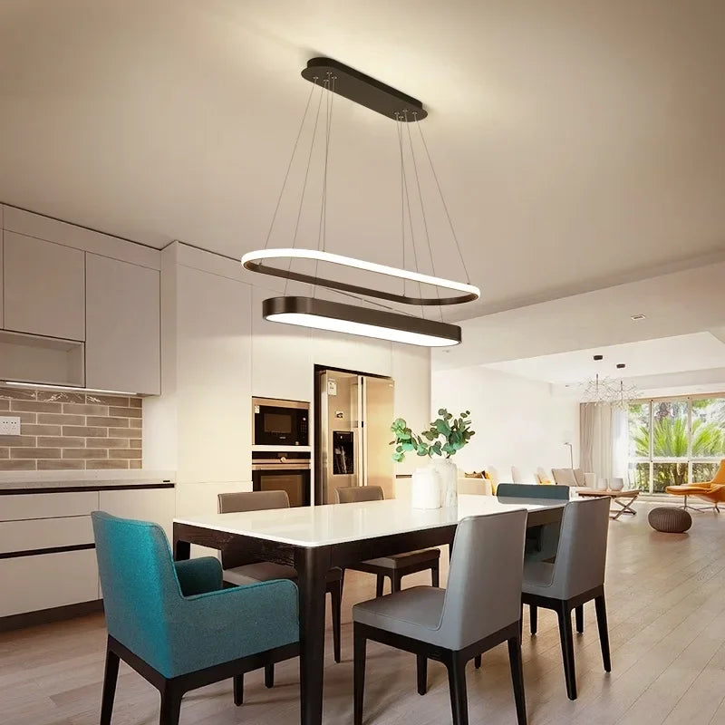 Gold Schwarz LED Kronleuchter