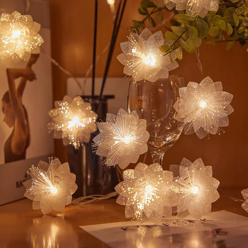 LED Fiber Optic Girlande für Weihnachten & Neujahr