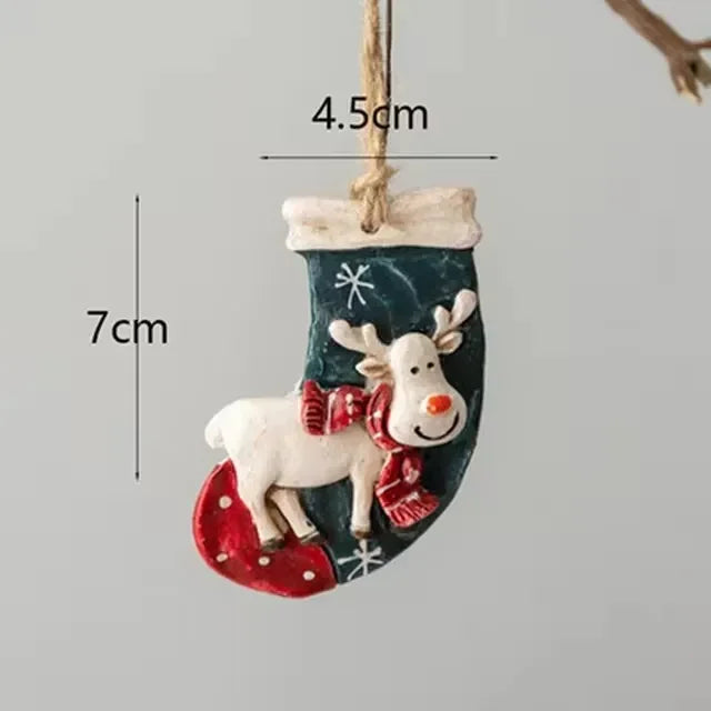 Festive reindeer stockings for hanging