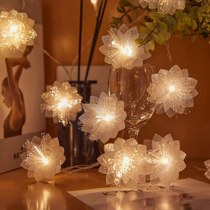 LED Fiber Optic Girlande für Weihnachten & Neujahr