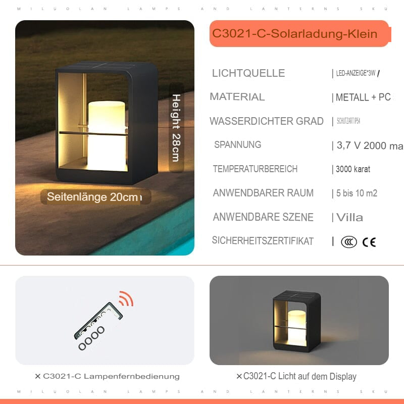 Solar Gartenleuchte LED