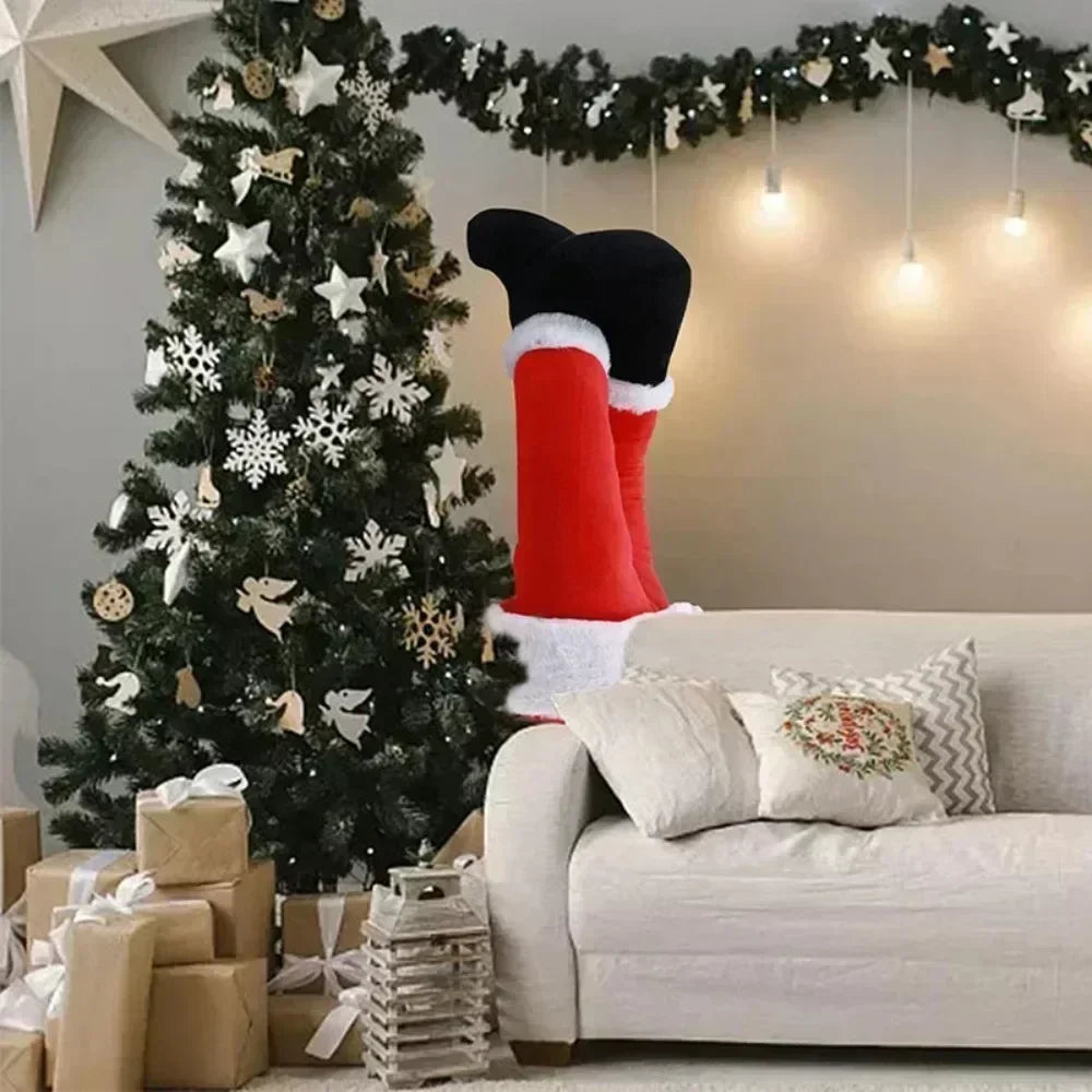 Festive Santa Claus legs for your decoration