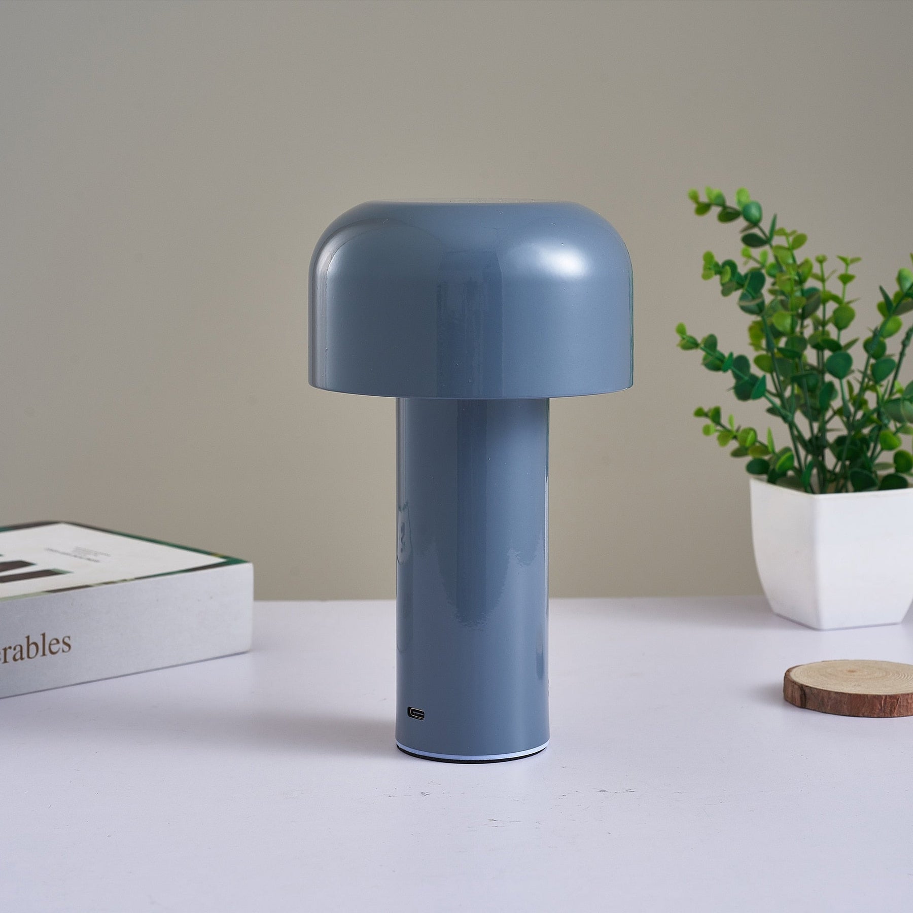 Wireless table lamp in mushroom look – ideal for the living room, bedroom & terrace