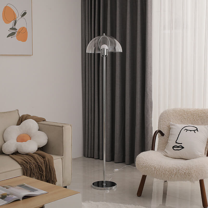 Contemporary floor lamp with acrylic shade