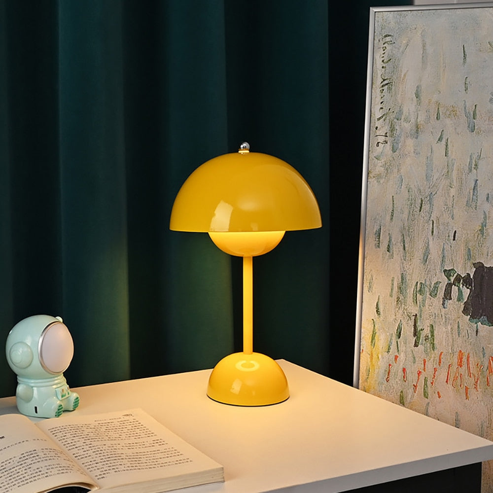 Flowerpot table lamp without cable