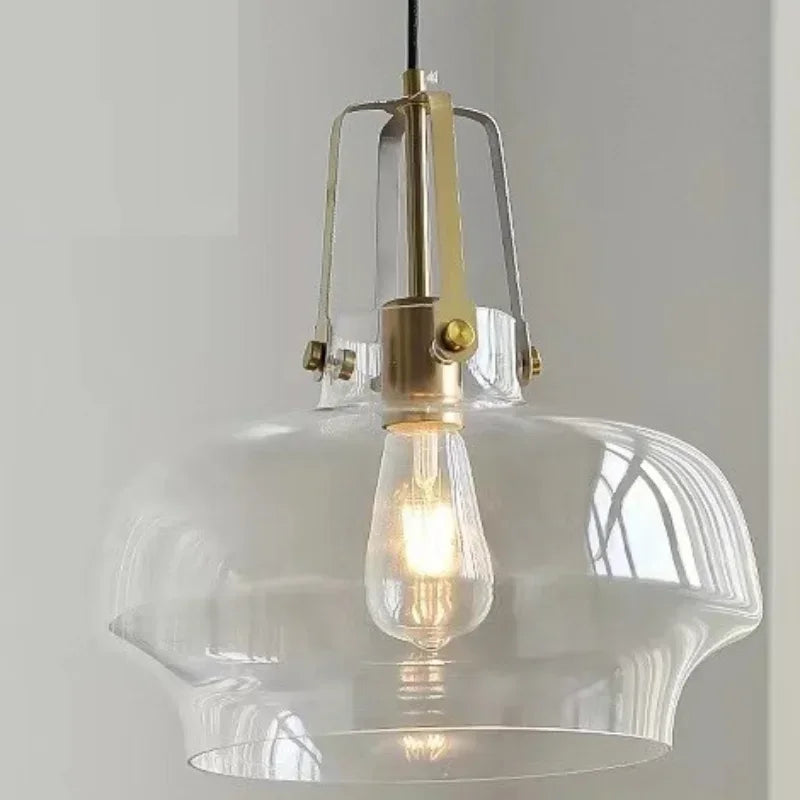 Silber Glas Pendelleuchte