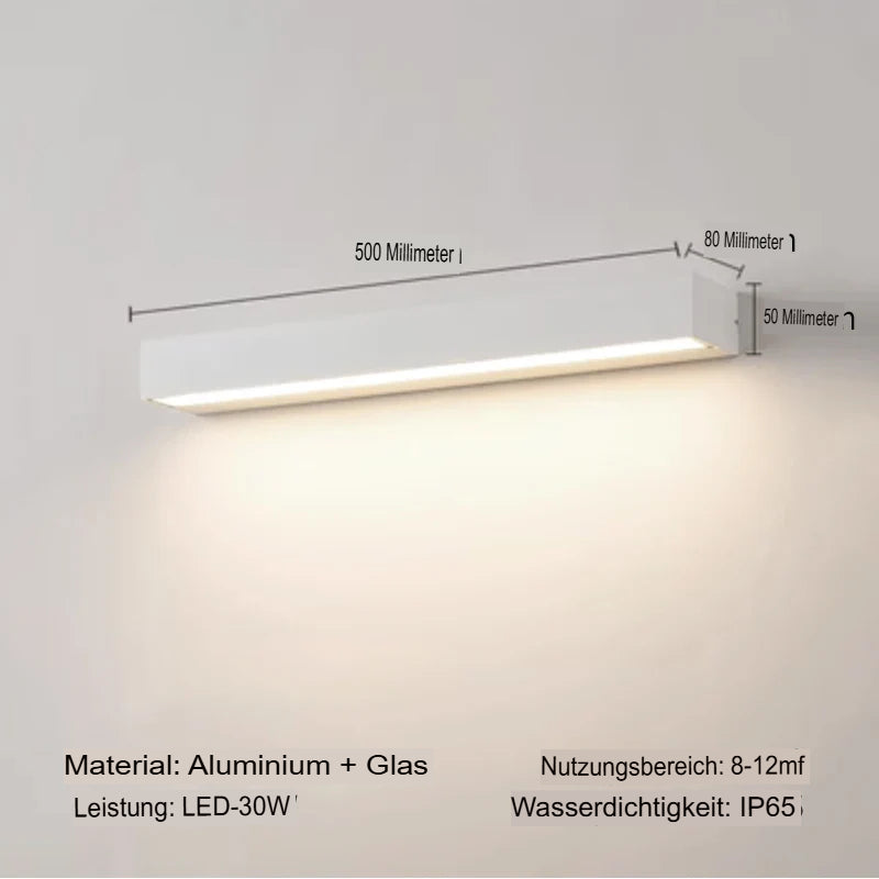 Schlanke LED Fassadenleuchte