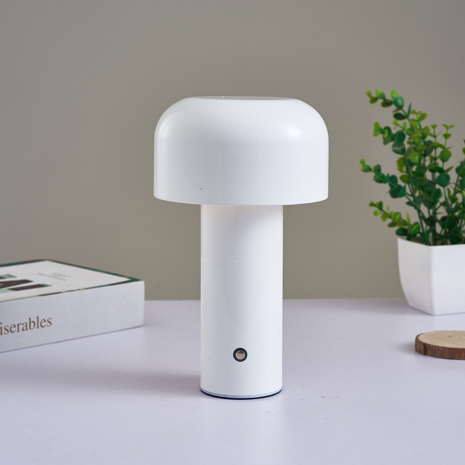 Wireless table lamp in mushroom look – ideal for the living room, bedroom & terrace