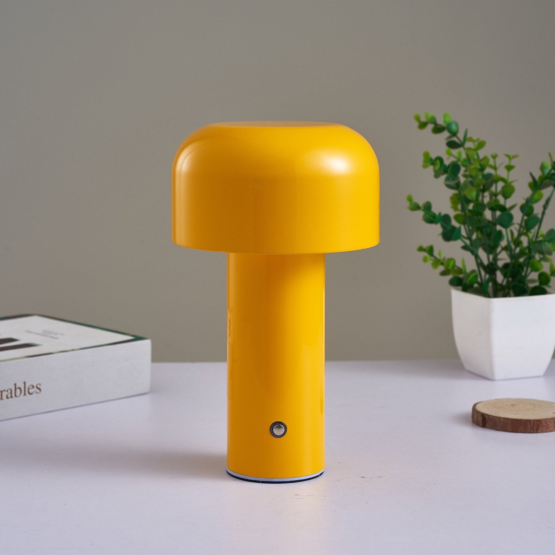 Wireless table lamp in mushroom look – ideal for the living room, bedroom & terrace