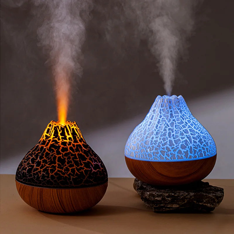 Portable Volcano Mist Diffuser – LED light, fragrance mist & USB operation in one