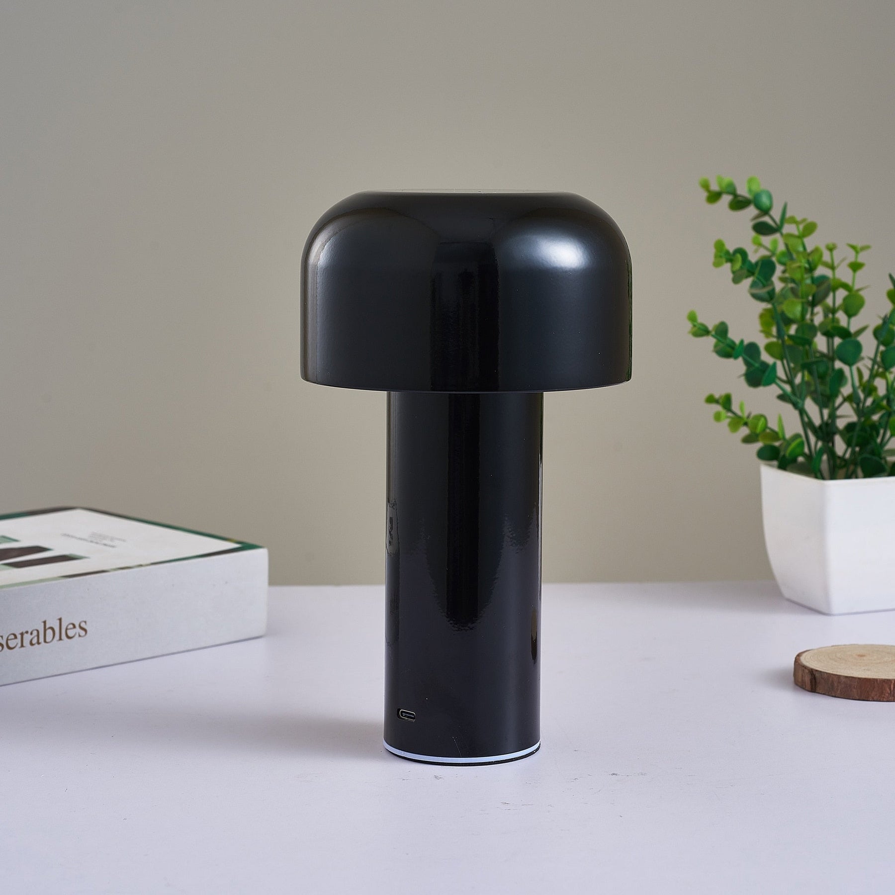 Wireless table lamp in mushroom look – ideal for the living room, bedroom & terrace