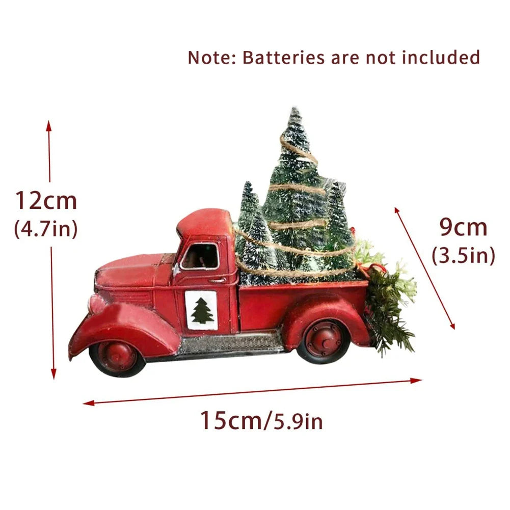 Festive vintage truck decoration for the Christmas season
