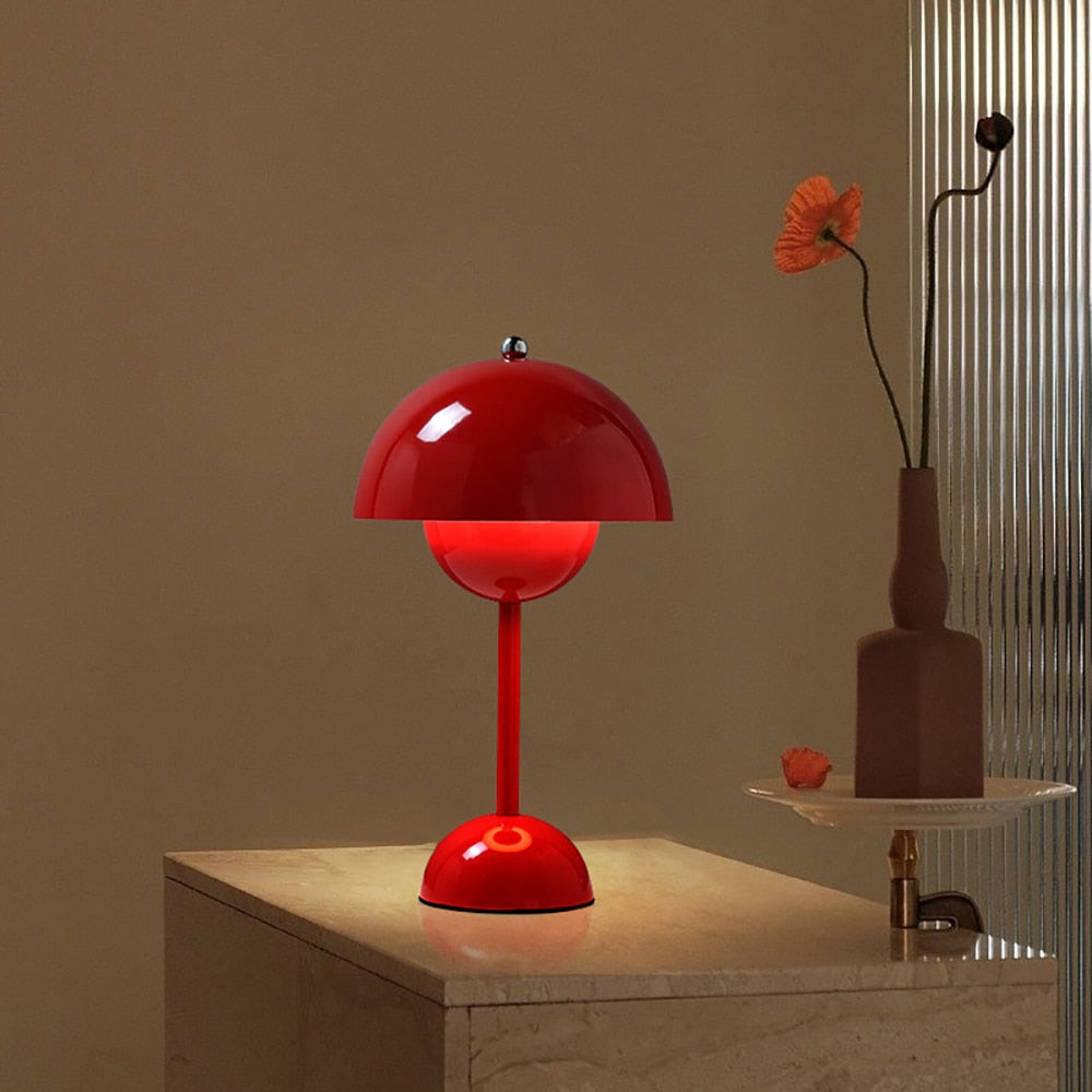 Flowerpot table lamp without cable