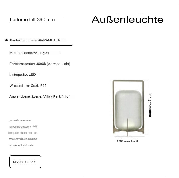 Moderne Außenleuchte Garten