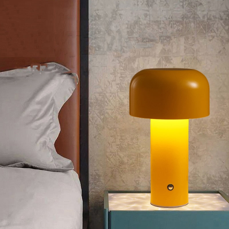 Wireless table lamp in mushroom look – ideal for the living room, bedroom & terrace