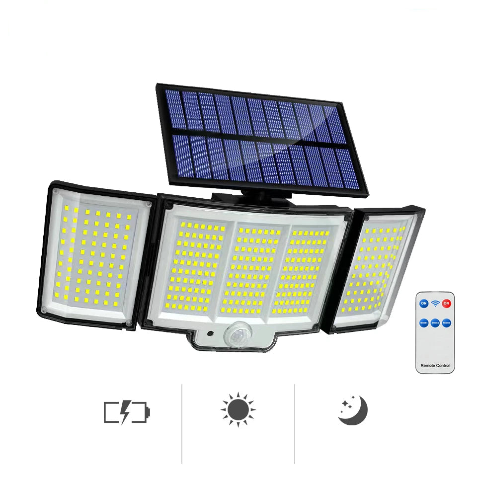 LED-Solar-Wandleuchte mit Bewegungsmelder