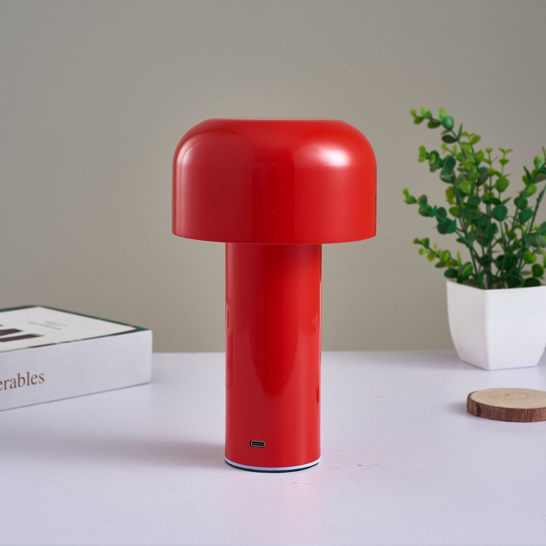 Wireless table lamp in mushroom look – ideal for the living room, bedroom & terrace