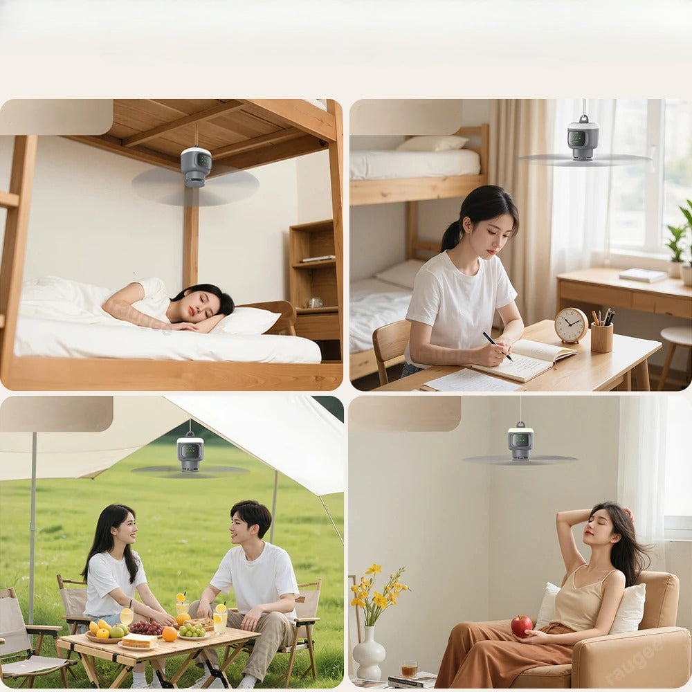 Wiederaufladbarer Camping-Deckenventilator