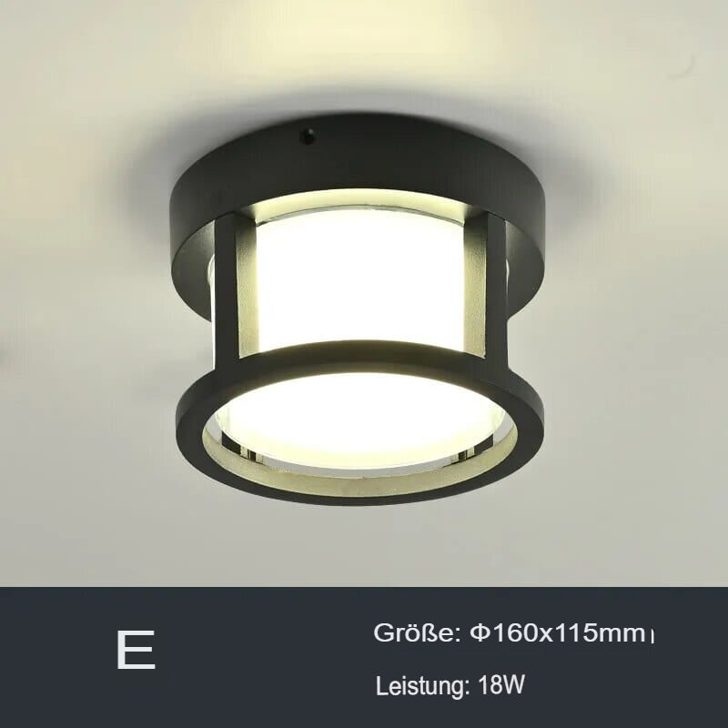 Modern ceiling light for outdoor areas